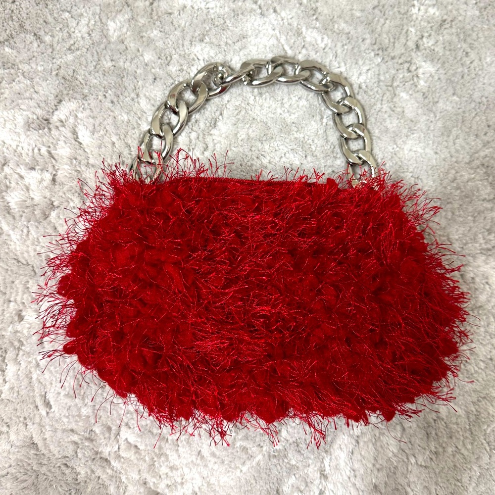 Red shoulder bag